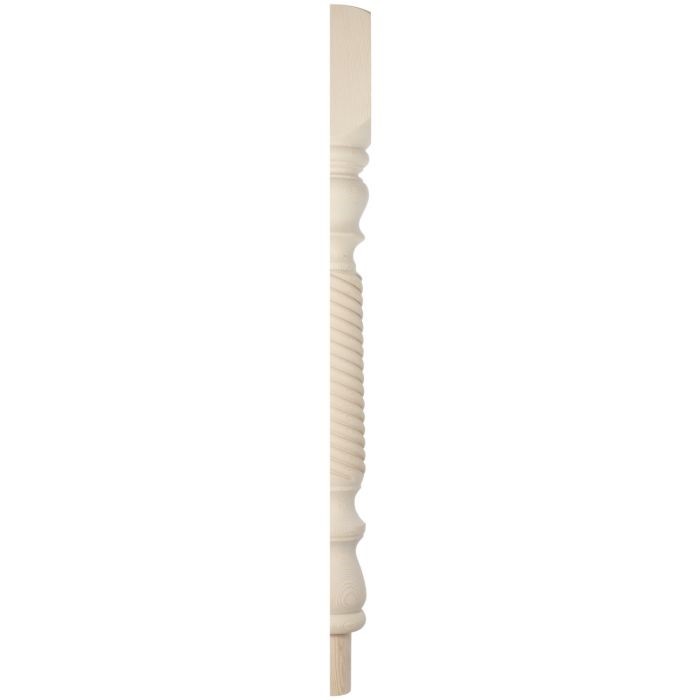 Ash Barley Twist Newel Post Half 