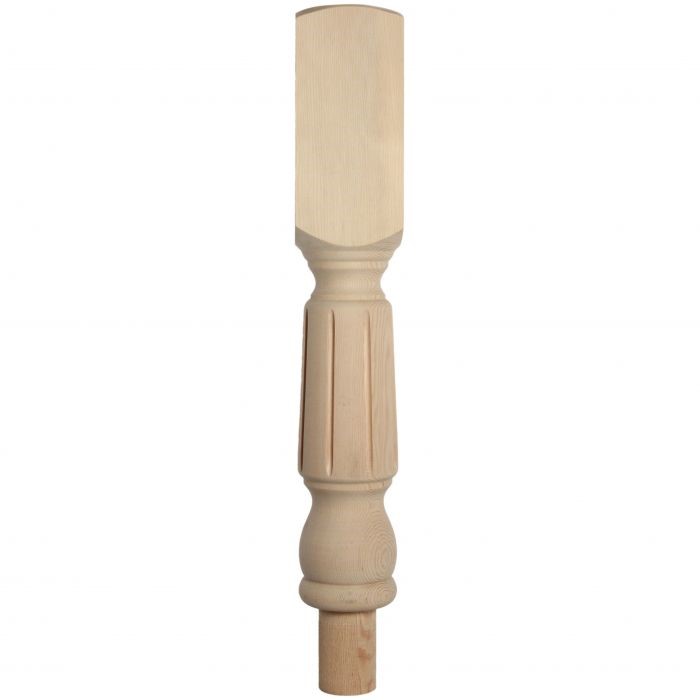 Hemlock Fluted Winder Newel Post 