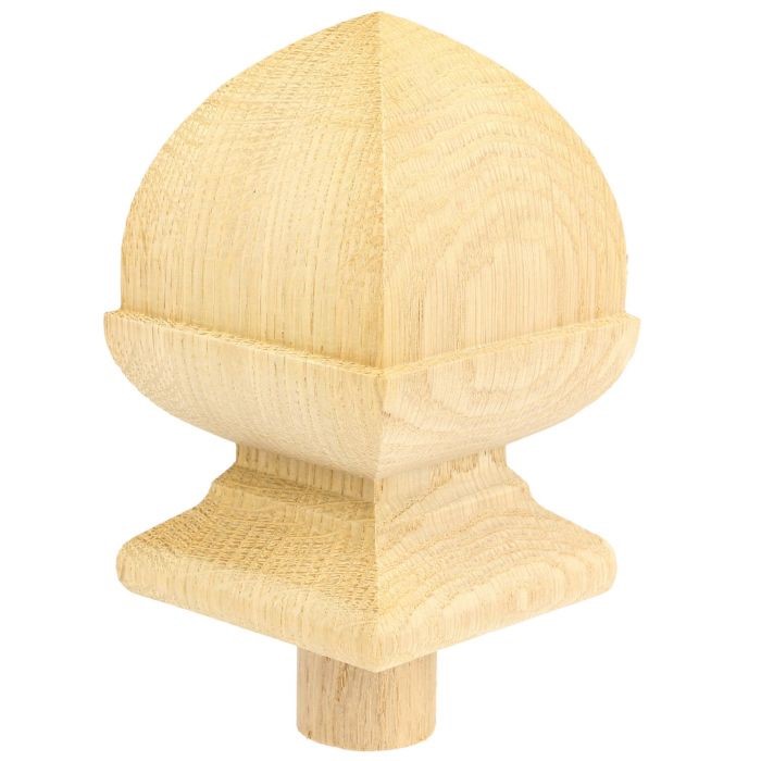 oak sqaure acorn newel post cap