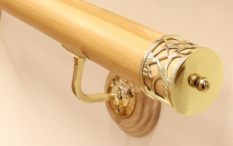 Brass handrail bracket